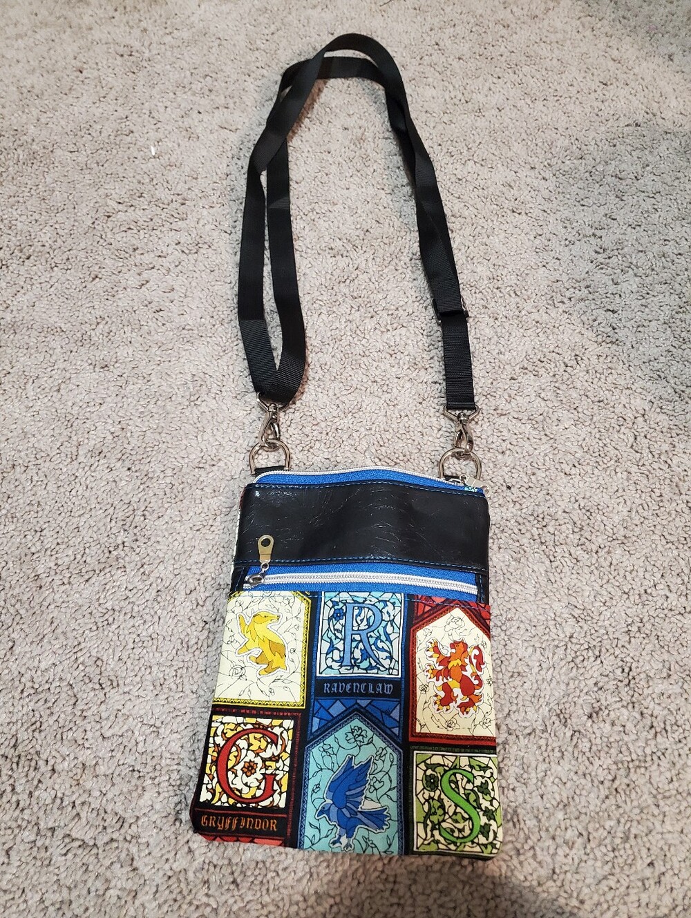 Handmade Crossbody Harry Potter House Fabric Purse